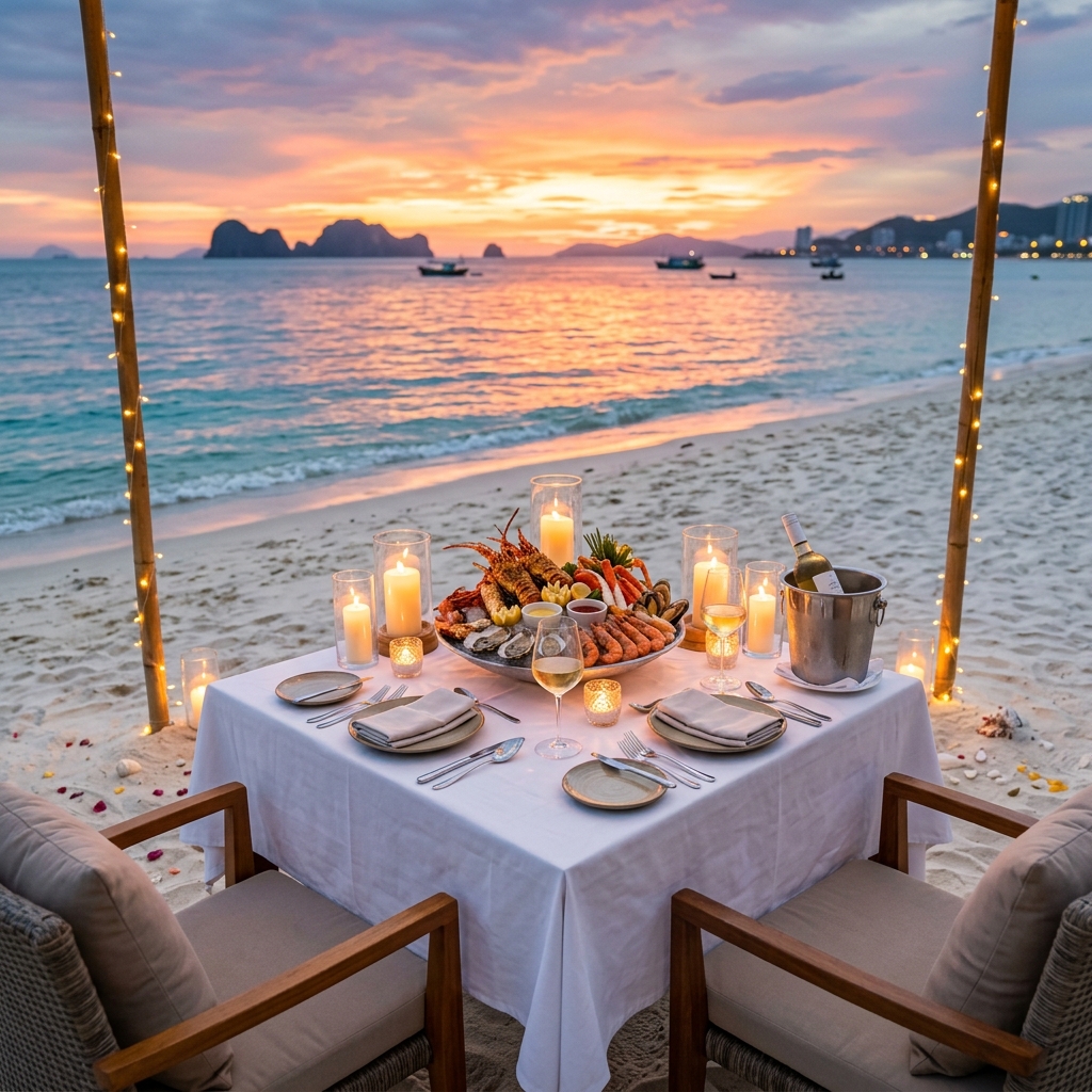 Thưởng thức hải sản tươi sống bên bờ biển Nha Trang